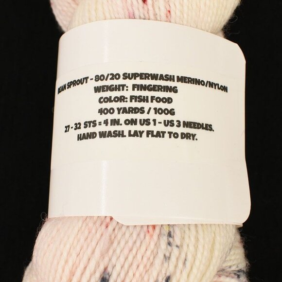Lolobean Yarn Co Bean Sprout Fingering Weight Superwash Merino Nylon Fish Food - Picture 3 of 3